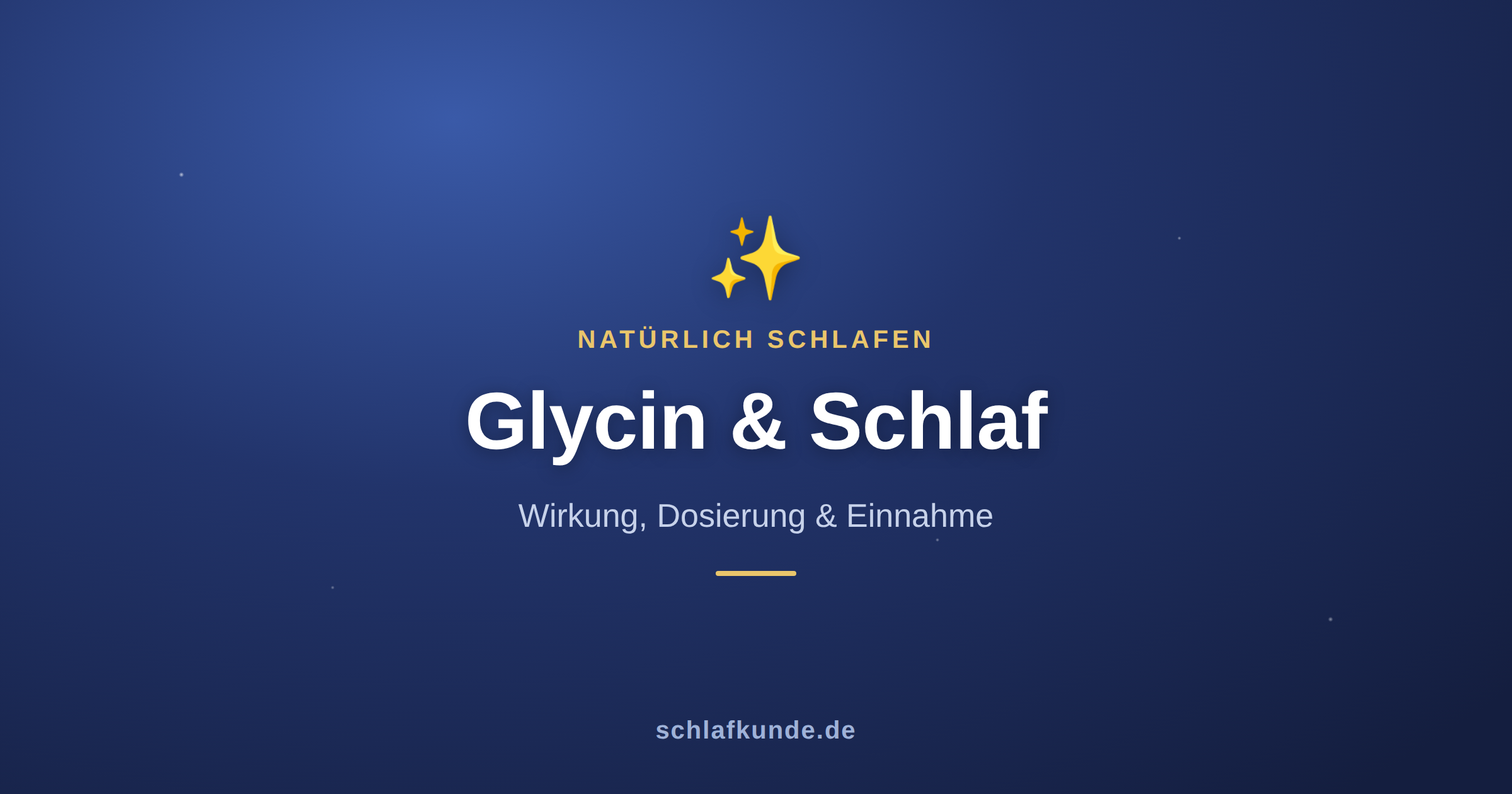 Glycin und Schlaf: Wirkung, Dosierung und Einnahme